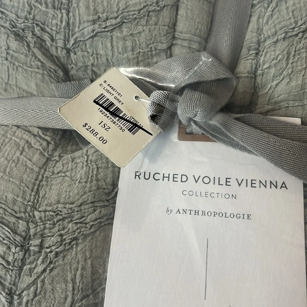 Anthropologie Ruched Voile Vienna Quilt Size Full NWT